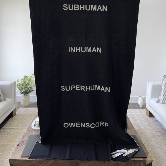 Rick Owens: RARE Wool OWENSCORP SUBHUMAN Blanket Mega Scarf SS24 Lido - Picture 2 of 8